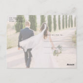 Liebe und danke Foto Wedding Vielen Dank Postkarte (Rückseite)