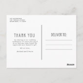 Liebe und danke Foto Wedding Vielen Dank Postkarte (Rückseite)