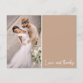Liebe und danke Foto Wedding Vielen Dank Postkarte (Vorderseite)