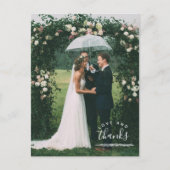 Liebe und danke Foto Wedding Vielen Dank Postkarte (Vorderseite)