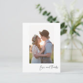 Liebe und Danke für das vertikale Foto Vielen Dank Postkarte (Stehend Vorderseite)