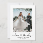 Liebe und Danke Heart Script 2 Foto Hochzeit (Vorderseite)
