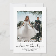Liebe und Danke Heart Script 2 Foto Hochzeit