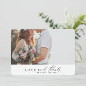 Liebe und danke Hochzeit danke Ihnen Karte (Stehend Vorderseite)