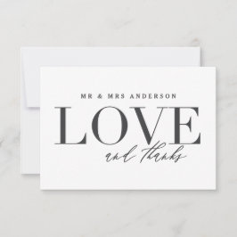 Liebe und danke Hochzeit danke Ihnen Karte