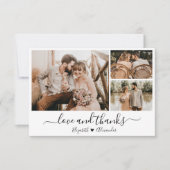 Liebe und danke Hochzeit Foto Danke Karte (Vorderseite)