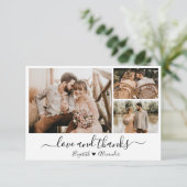 Liebe und danke Hochzeit Foto Danke Karte (Stehend Vorderseite)