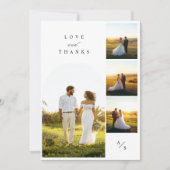 Liebe und danke Hochzeit Foto Danke Karte (Vorderseite)