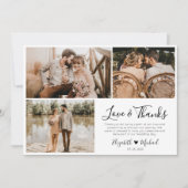 Liebe und danke Hochzeit Foto Danke Karte (Vorderseite)