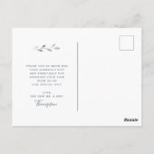 Liebe und danke Hochzeit Foto danke Postkarte (Rückseite)