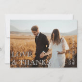 Liebe und danke Hochzeit Foto Sage Green (Vorderseite)