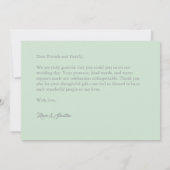 Liebe und danke Hochzeit Foto Sage Green (Rückseite)