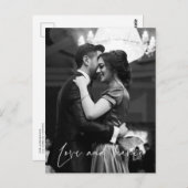 Liebe und danke Hochzeit Foto Vielen Dank Postcard Postkarte (Vorne/Hinten)