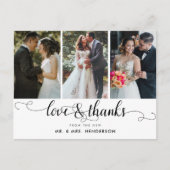 Liebe und danke Hochzeitfotografie-Collage Vielen Postkarte (Vorderseite)