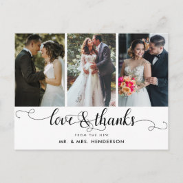 Liebe und danke Hochzeitfotografie-Collage Vielen  Postkarte
