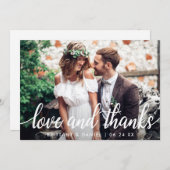 Liebe und danke Moderne Hochzeit Danke Foto (Vorne/Hinten)