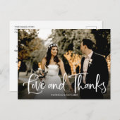Liebe und danke Niedlichen Hochzeit Danke Foto Postkarte (Vorne/Hinten)