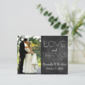 Liebe und danke Postkarte (Stehend Vorderseite)