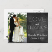 Liebe und danke Postkarte (Vorne/Hinten)