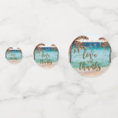 Liebe und danke Strand Tisch Konfetti Party (Vorderseiten)