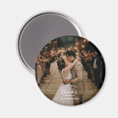 Liebe und danke Wedding Foto Vielen Dank Magnet (Vorderseite/Rückseite)
