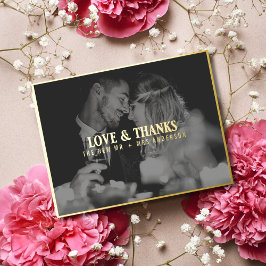 Liebe und danke Wedding Foto Vielen Dank | Overlay Folien Feiertagspostkarte