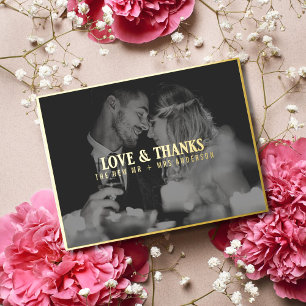 Liebe und danke Wedding Foto Vielen Dank Overlay Folien Feiertagspostkarte