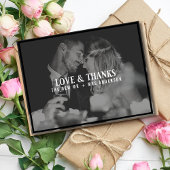 Liebe und danke Wedding Foto Vielen Dank | Overlay Postkarte