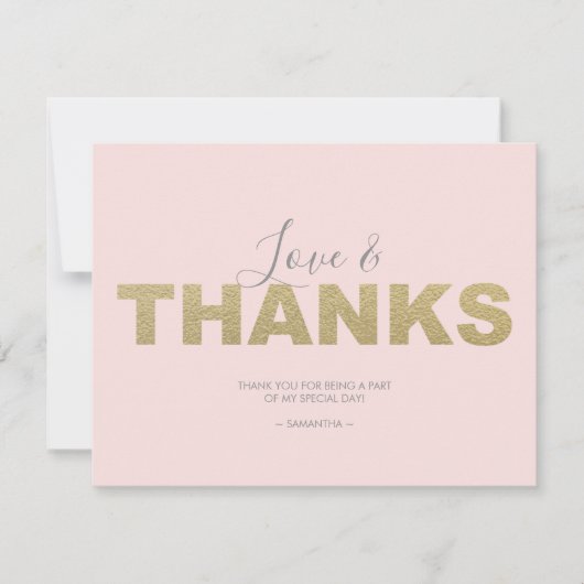 Liebe und Danke, X und O Vielen Dank Dankeskarte (Vorderseite)