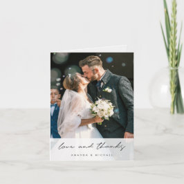 Liebe und danke zwei Foto Hochzeit