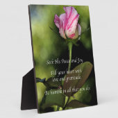 Liebe und Dankendruck auf Easel Fotoplatte (Seite)