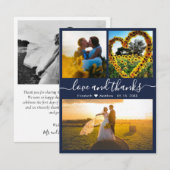 Liebe und Dankeschön-Foto der Marine Dankeskarte (Vorne/Hinten)