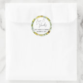 Liebe und Dankeschön-Handschrift Runder Aufkleber (Tasche)