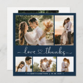 Liebe und Dankeschön Heart 5 Foto Collage Wedding (Vorne/Hinten)