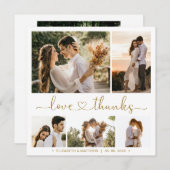 Liebe und Dankeschön Heart 5 Foto Collage Wedding (Vorne/Hinten)