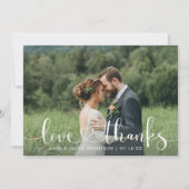 Liebe und Dankeschön-Heart-Foto Dankeskarte (Vorderseite)