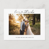 Liebe und Dankeschön-Heart-Foto Postkarte (Vorderseite)