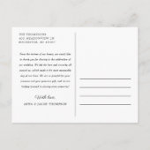 Liebe und Dankeschön-Heart-Foto Postkarte (Rückseite)