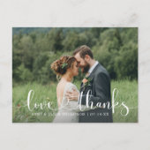 Liebe und Dankeschön-Heart-Foto Postkarte (Vorderseite)