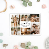 Liebe und Dankeschön Heart Wedding 6 Foto Collage Dankeskarte