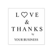 Liebe und Dankeschön - Herz für Unternehmen Gummistempel (Prägung)