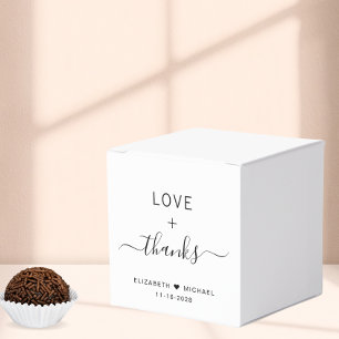 Liebe und Dankeschön Hochzeit Geschenkschachtel