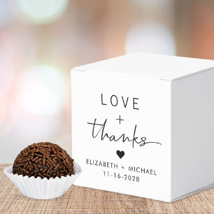 Liebe und Dankeschön Hochzeit Geschenkschachtel