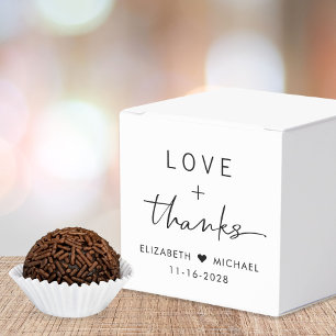 Liebe und Dankeschön Hochzeit Geschenkschachtel