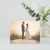 Liebe und Dankeschön Postkarte (Stehend Vorderseite)