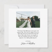 Liebe und Dankeschön Script 4 Foto Collage Wedding (Rückseite)