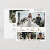 Liebe und Dankeschön Script 4 Foto Collage Wedding (Vorne/Hinten)