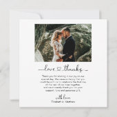Liebe und Dankeschön Script 4 Foto Collage Wedding (Rückseite)