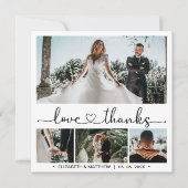 Liebe und Dankeschön Script 4 Foto Collage Wedding (Vorderseite)