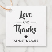 Liebe und Dankeschön-Tag, Hochzeitstag, Kraft Geschenkanhänger (Vorderseite)